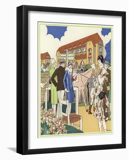 At the Horse Show and Races of Le Touquet-René Vincent-Framed Giclee Print