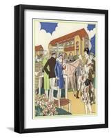 At the Horse Show and Races of Le Touquet-René Vincent-Framed Giclee Print