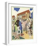 At the Horse Show and Races of Le Touquet-René Vincent-Framed Giclee Print