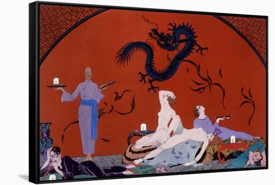 At the House of Pasotz, c.1921-Georges Barbier-Framed Stretched Canvas