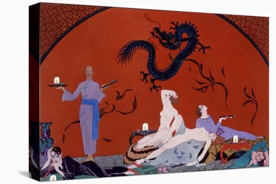 At the House of Pasotz, c.1921-Georges Barbier-Stretched Canvas