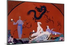 At the House of Pasotz, c.1921-Georges Barbier-Mounted Premium Giclee Print