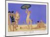 At the Lido, Engraved by Henri Reidel, 1920 (Litho)-Georges Barbier-Mounted Giclee Print