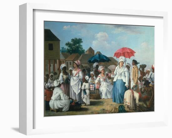 At the Linen Market in Santo Domingo-Augustin Brunias-Framed Giclee Print