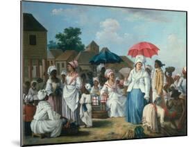 At the Linen Market in Santo Domingo-Augustin Brunias-Mounted Giclee Print
