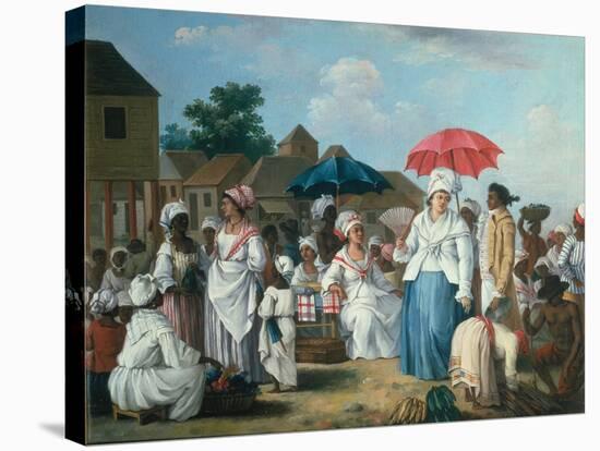 At the Linen Market in Santo Domingo-Augustin Brunias-Stretched Canvas
