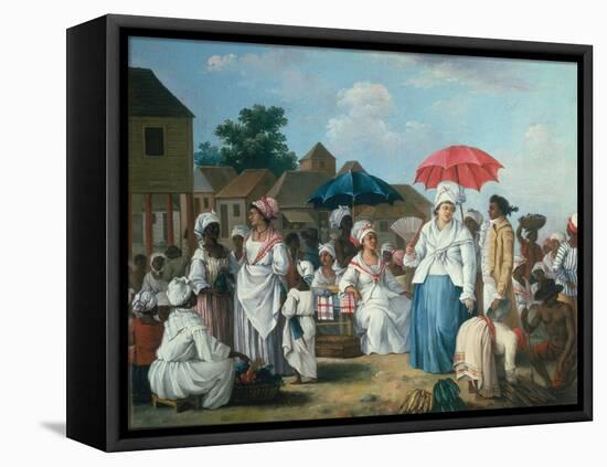 At the Linen Market in Santo Domingo-Augustin Brunias-Framed Stretched Canvas