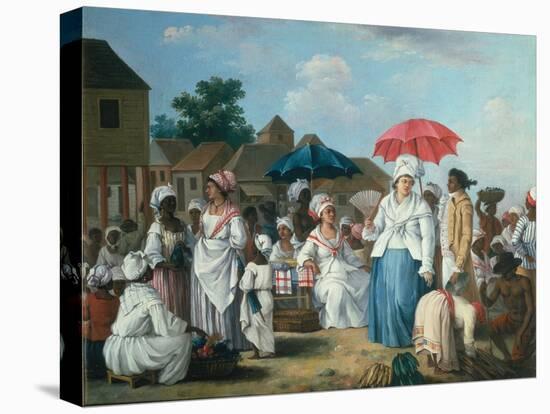 At the Linen Market in Santo Domingo-Augustin Brunias-Stretched Canvas