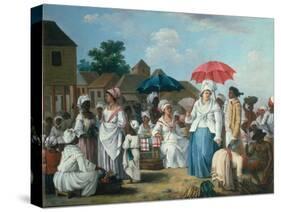 At the Linen Market in Santo Domingo-Augustin Brunias-Stretched Canvas