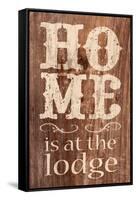 At The Lodge-Alonza Saunders-Framed Stretched Canvas