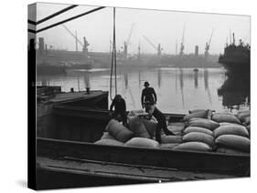 At the London Docks-John Phillips-Stretched Canvas