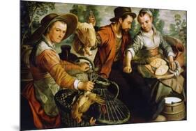 At the Market, 1564-Joachim Beuckelaer-Mounted Giclee Print