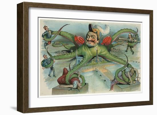 At The Mercy Of The Octopus-Louis Dalrymple-Framed Art Print