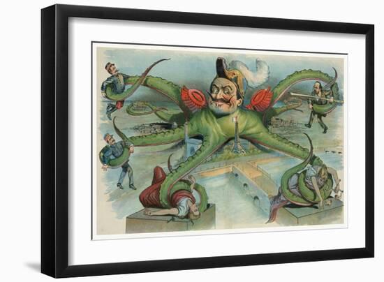 At The Mercy Of The Octopus-Louis Dalrymple-Framed Art Print