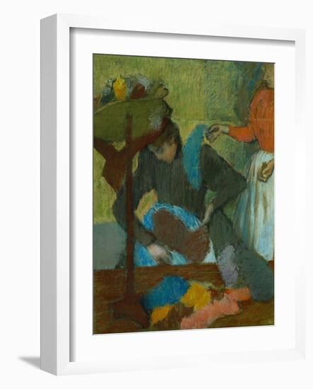 At the Milliner (Chez La Modiste), 1898-Edgar Degas-Framed Giclee Print