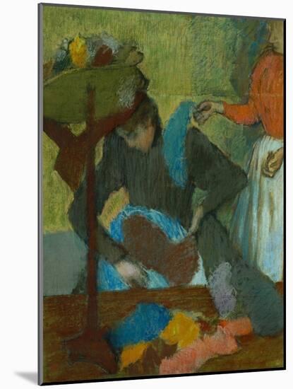 At the Milliner (Chez La Modiste), 1898-Edgar Degas-Mounted Giclee Print