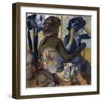 At the Milliner'S, 1882-Edgar Degas-Framed Giclee Print