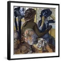 At the Milliner'S, 1882-Edgar Degas-Framed Giclee Print