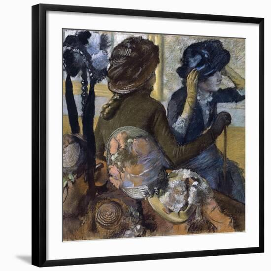 At the Milliner'S, 1882-Edgar Degas-Framed Giclee Print