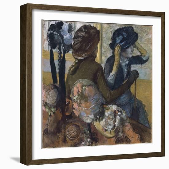 At the Milliner's, 1882-Edgar Degas-Framed Giclee Print