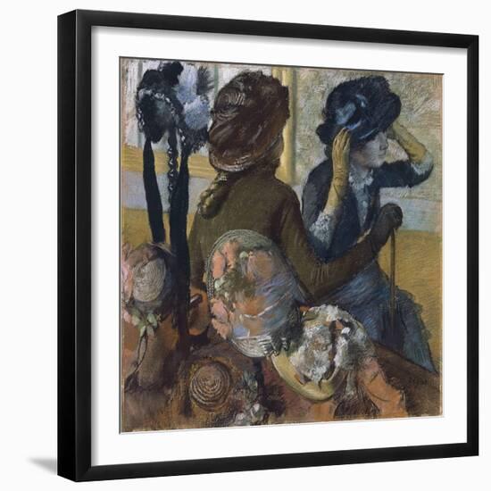 At the Milliner's, 1882-Edgar Degas-Framed Giclee Print