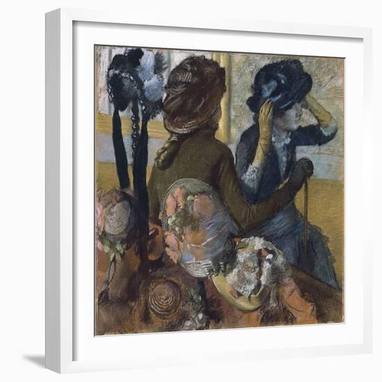 At the Milliner's, 1882-Edgar Degas-Framed Giclee Print