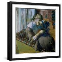 At the Milliner's-Edgar Degas-Framed Giclee Print