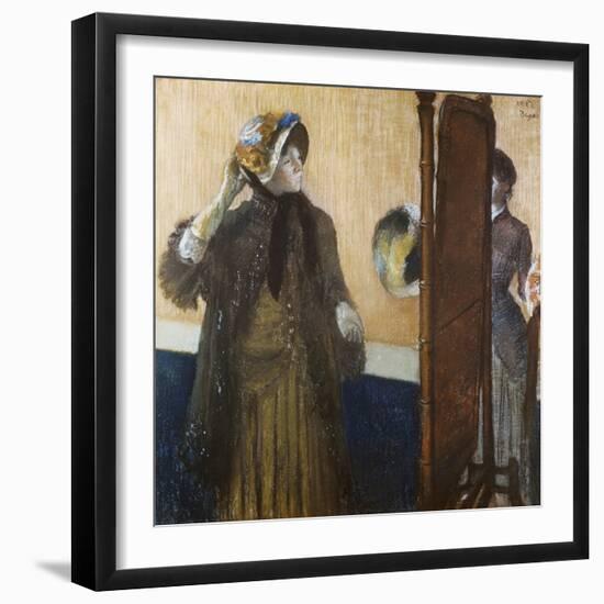 At the Milliner's-Edgar Degas-Framed Giclee Print