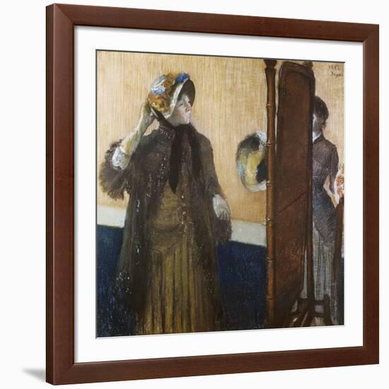 At the Milliner's-Edgar Degas-Framed Giclee Print