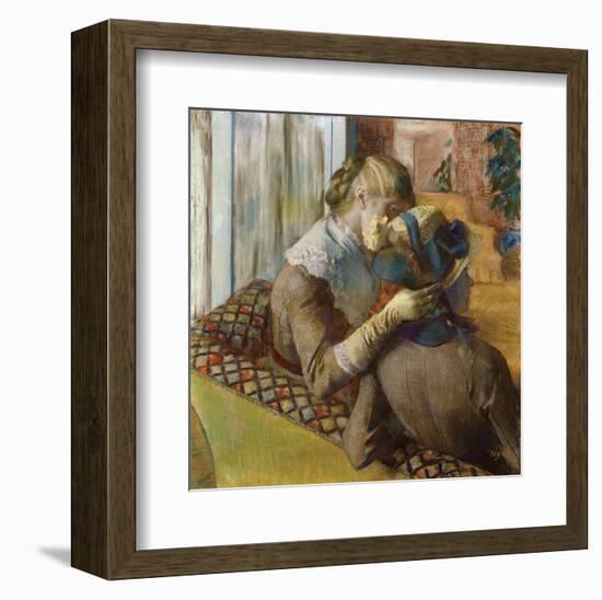 At the Milliners, 1881-Edgar Degas-Framed Art Print