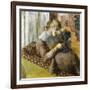 At the Milliners, Chez le modiste, 1881 pastel by Degas-Edgar Degas-Framed Giclee Print