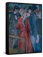 At the Moulin de la Galette, 1891 watercolor and gouache-Henri de Toulouse-Lautrec-Framed Stretched Canvas