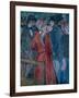 At the Moulin de la Galette, 1891 watercolor and gouache-Henri de Toulouse-Lautrec-Framed Giclee Print