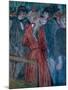 At the Moulin de la Galette, 1891 watercolor and gouache-Henri de Toulouse-Lautrec-Mounted Giclee Print
