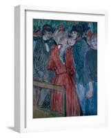 At the Moulin de la Galette, 1891 watercolor and gouache-Henri de Toulouse-Lautrec-Framed Giclee Print