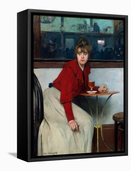 At the Moulin De La Galette or La Madeleine. Painting by Ramon Casas I Carbo (1866-1932), 1892. Oil-Ramon Casas i Carbo-Framed Stretched Canvas