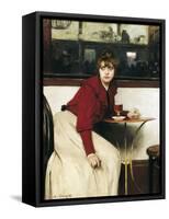 At the Moulin De La Galette or La Madeleine-Ramon Casas Carbo-Framed Stretched Canvas