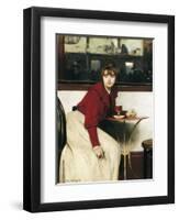 At the Moulin De La Galette or La Madeleine-Ramon Casas Carbo-Framed Art Print