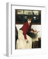 At the Moulin De La Galette or La Madeleine-Ramon Casas Carbo-Framed Art Print