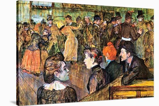 At The Moulin De La Gallette-Henri de Toulouse-Lautrec-Stretched Canvas
