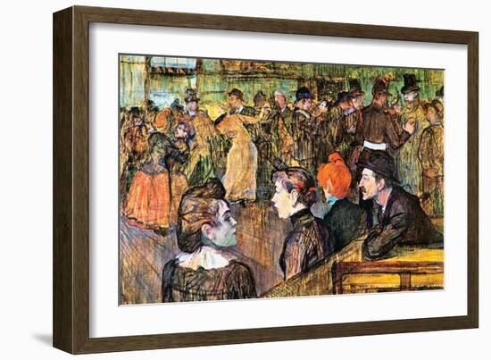 At The Moulin De La Gallette-Henri de Toulouse-Lautrec-Framed Art Print