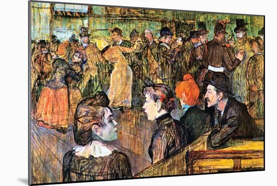 At The Moulin De La Gallette-Henri de Toulouse-Lautrec-Mounted Art Print