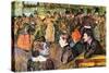 At The Moulin De La Gallette-Henri de Toulouse-Lautrec-Stretched Canvas