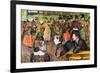 At The Moulin De La Gallette-Henri de Toulouse-Lautrec-Framed Premium Giclee Print