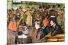 At The Moulin De La Gallette-Henri de Toulouse-Lautrec-Mounted Premium Giclee Print