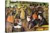 At The Moulin De La Gallette-Henri de Toulouse-Lautrec-Stretched Canvas