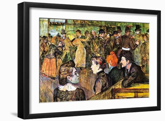 At The Moulin De La Gallette-Henri de Toulouse-Lautrec-Framed Art Print