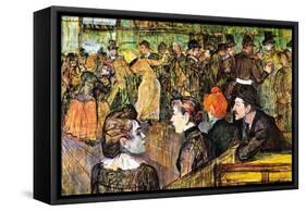 At The Moulin De La Gallette-Henri de Toulouse-Lautrec-Framed Stretched Canvas