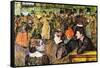 At The Moulin De La Gallette-Henri de Toulouse-Lautrec-Framed Stretched Canvas