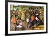 At The Moulin De La Gallette-Henri de Toulouse-Lautrec-Framed Art Print